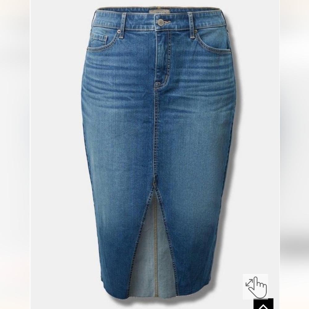 New Torrid Maxi Denim Slit Front Skirt Size 18 new with tags Jean Skirt